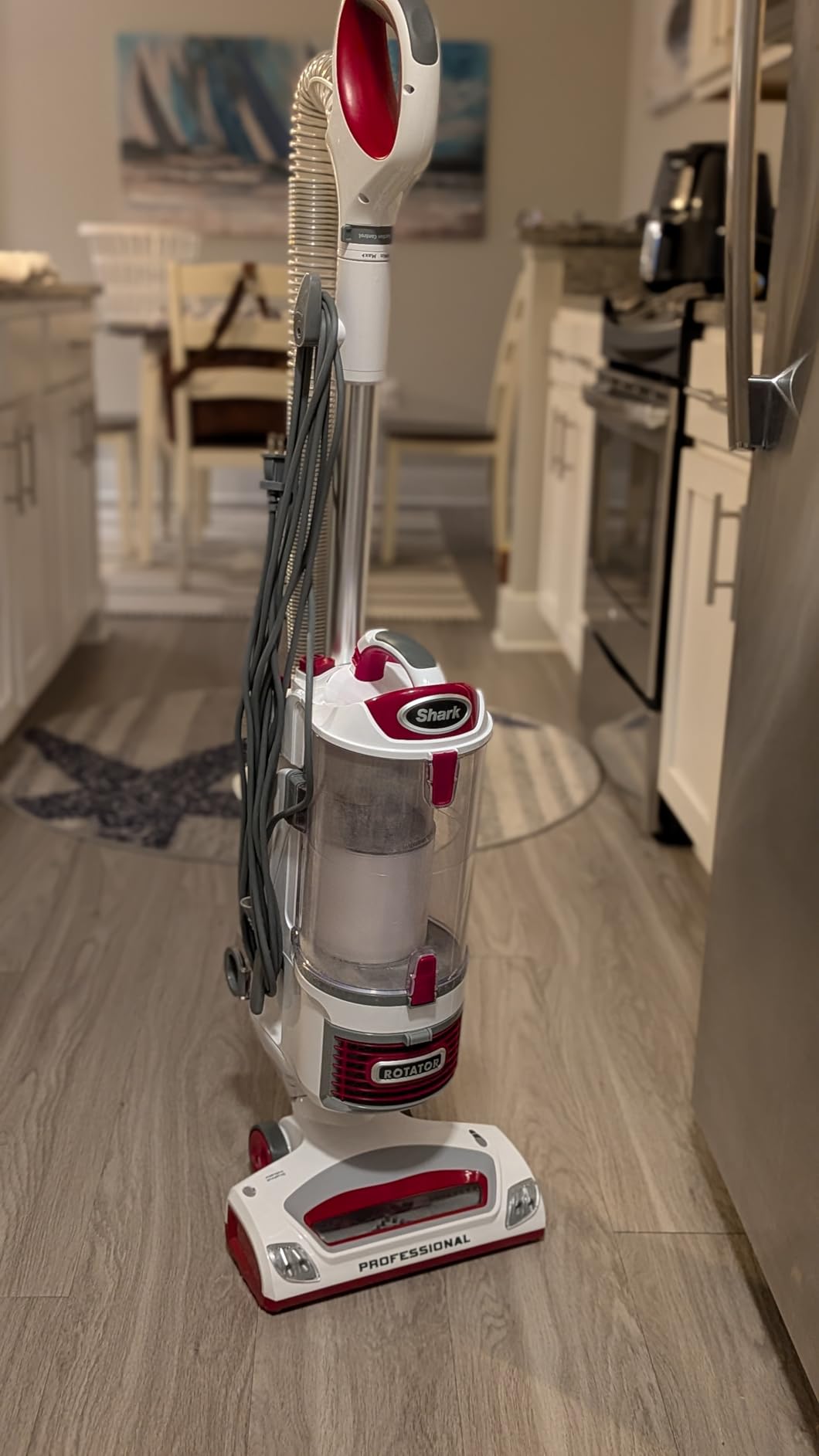Shark Rotator Lift-Away Upright Vacuum with HEPA Filter, White/Red, NV501 | Lift-Away Pod, 0.9-Qt Dust Cup, Swivel Steering, LED Headlights, Wide Upholstery Tool, Dusting Brush and Crevice Tool customer photo 1