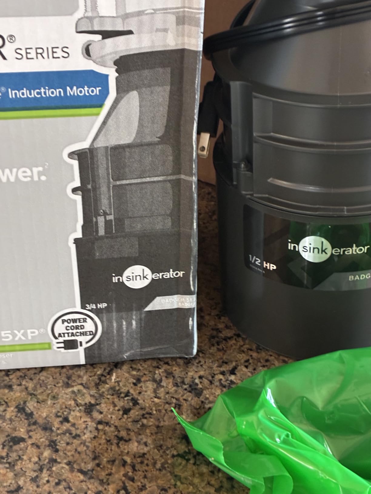 InSinkErator Badger 5XP Garbage Disposal with Power Cord, Badger Series 3/4 HP Continuous Feed Food Waste Disposer customer photo 2