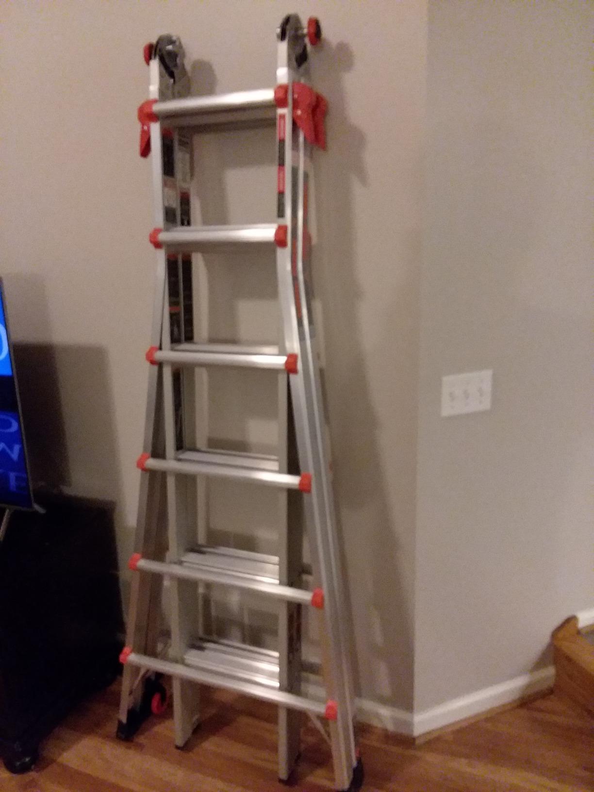 Little Giant Velocity, Aluminum Ladder, 14 ft Reach, 15413-001 | Telescoping Multi-Position Ladder with Extension, A-Frame, 90-Degree & Trestle Modes, 300 lbs. Rating customer photo 1