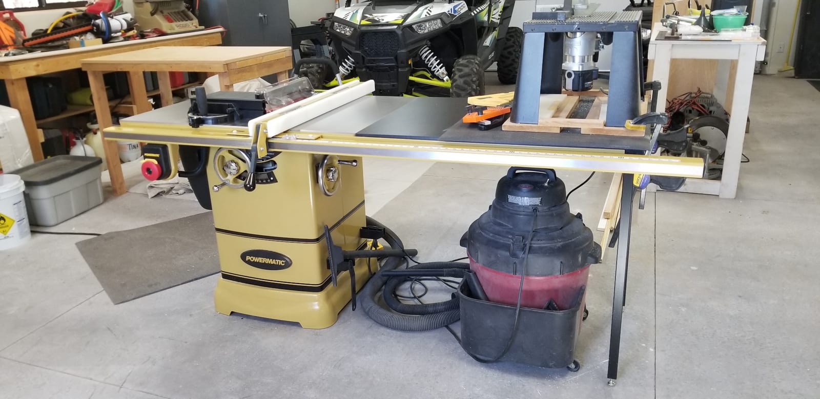 Powermatic 10-Inch Table Saw, 52-Inch Rip, 1-3/4 HP, 115/230V 1Ph (Model PM1000) customer photo 2