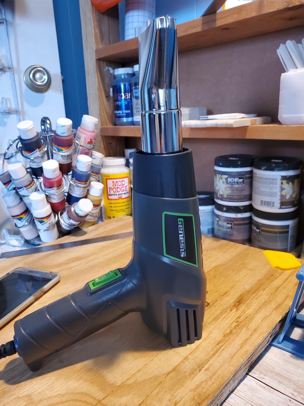 Genesis GHG1500A Dual Temperature Heat Gun Kit, 572F/1000F, 4 Accessory Nozzles, 2 Year Warranty customer photo 1