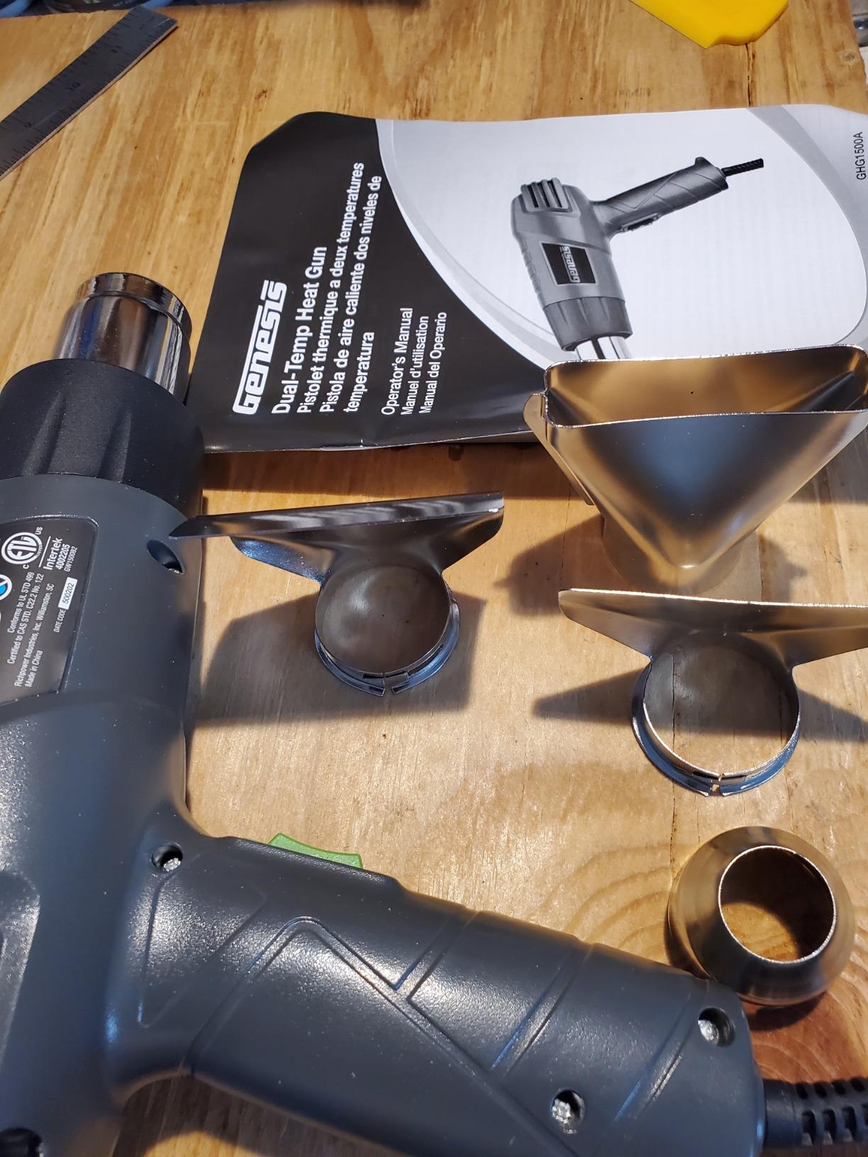 Genesis GHG1500A Dual Temperature Heat Gun Kit, 572F/1000F, 4 Accessory Nozzles, 2 Year Warranty customer photo 2