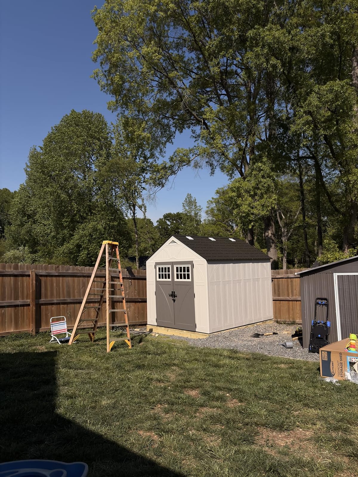 Suncast 8x10 Ft. Outdoor Storage Shed - Large Resin Outdoor Shed with Floor Included, Lockable Double Doors & Skylights. 547 Cu Ft Tremont Garden Resin Sheds for Lawn Tools, Riding Mowers, & Bikes customer photo 1