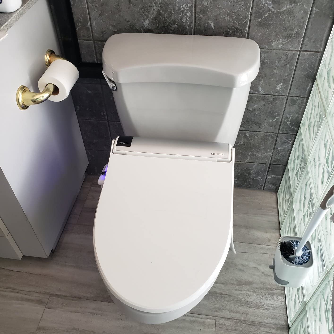 Bio Bidet BB2000 Bliss Electric Bidet Toilet Seat, Warm Water with Air Dryer, Heated Seat with Sensor and Slow Close Lid, Night Light, Remote Control, Elongated, White customer photo 2