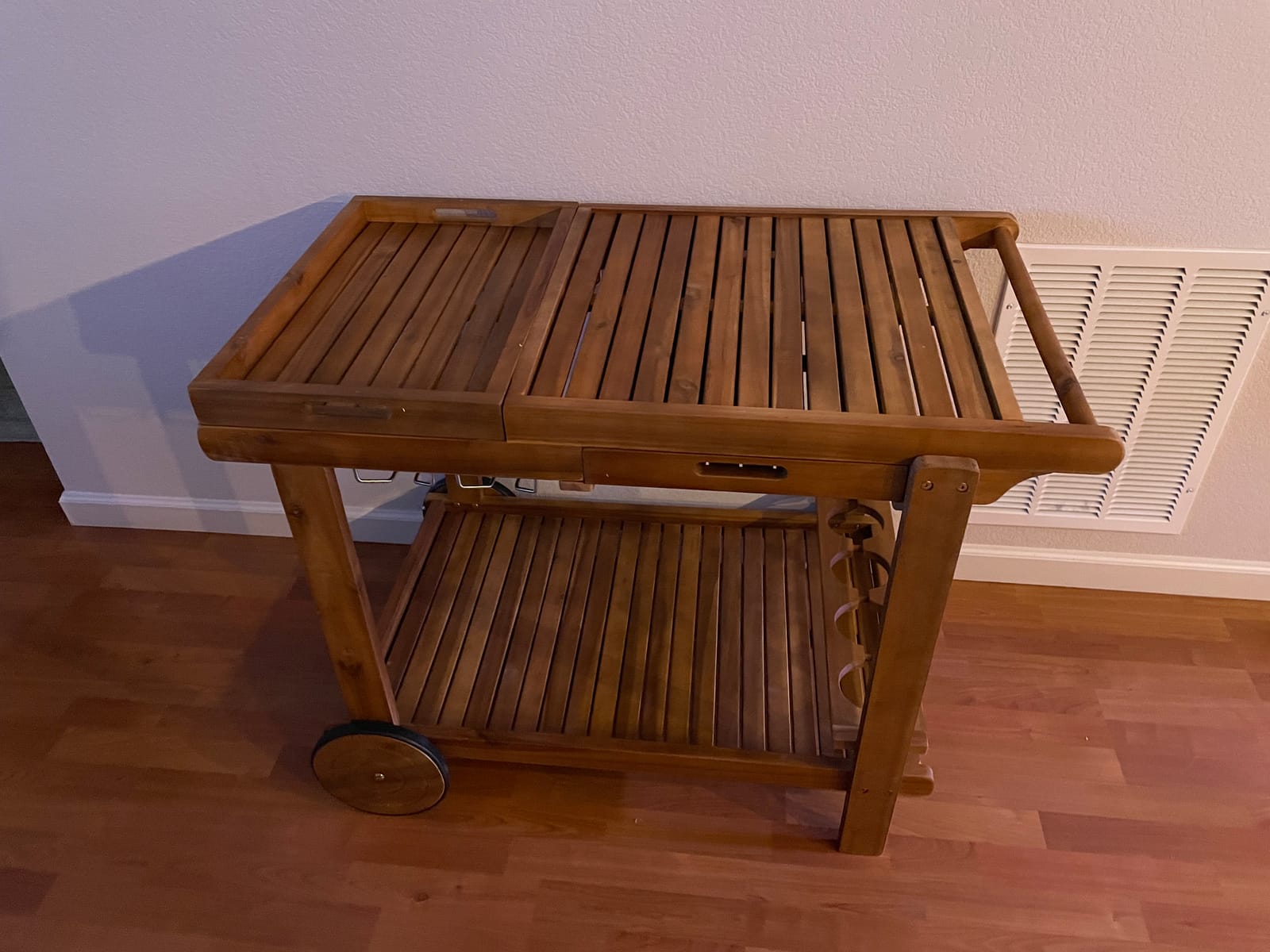 Safavieh Outdoor Collection Orland Natural Wood Tea Trolley Cart customer photo 1