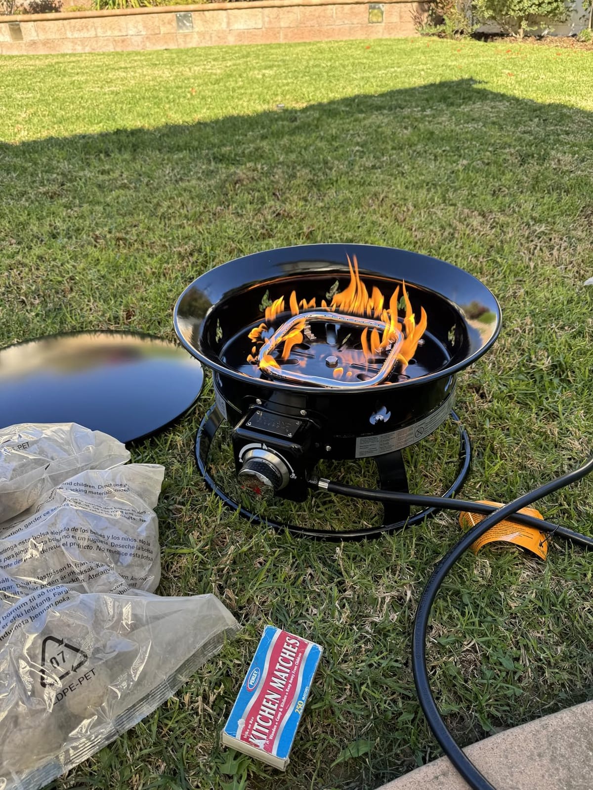 Outland Living Portable Propane Fire Pit, 19-inch, 58,000 BTU with Fire Pit Cover & Carry Kit, Smokeless Gas Firebowl | 893 Deluxe customer photo 2
