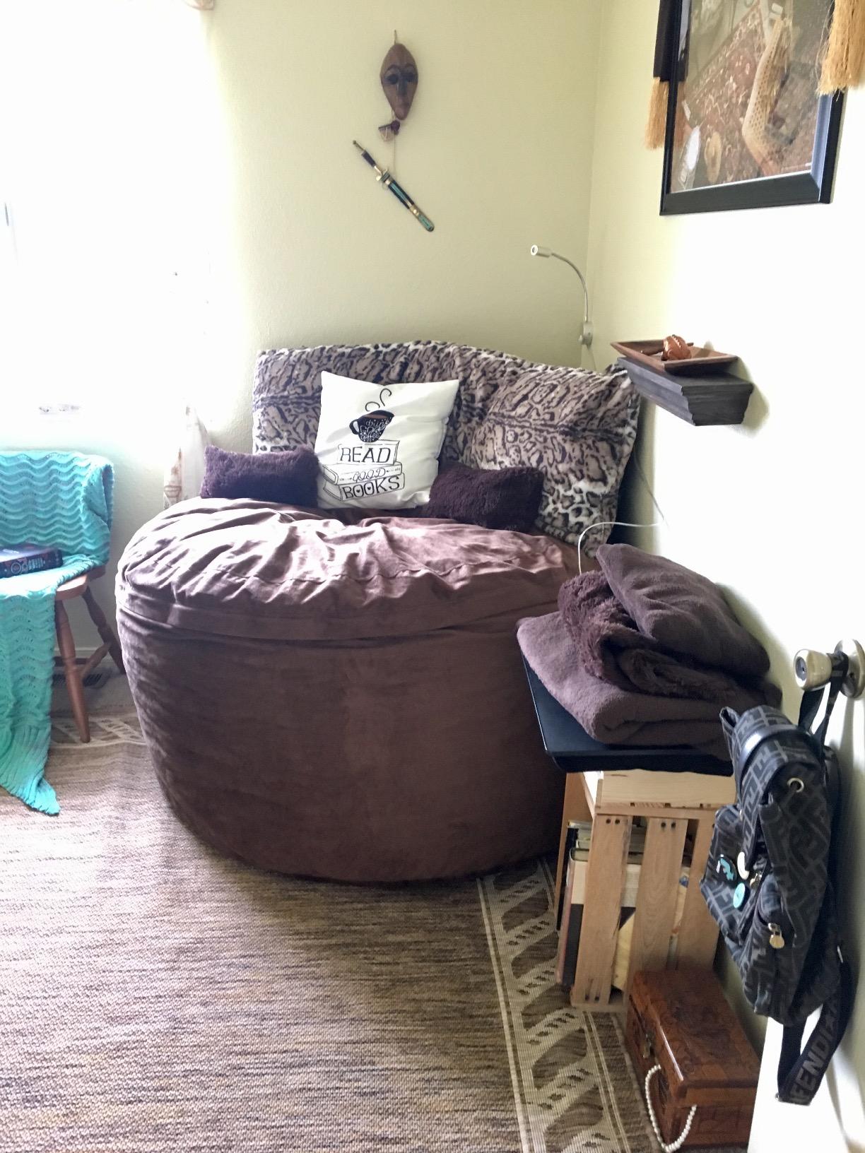 Sofa Sack Bean Bag Chair - Plush, Ultra Soft - Memory Foam Bean Bag Chair with Microsuede Cover, 5 Feet, Charcoal customer photo 1
