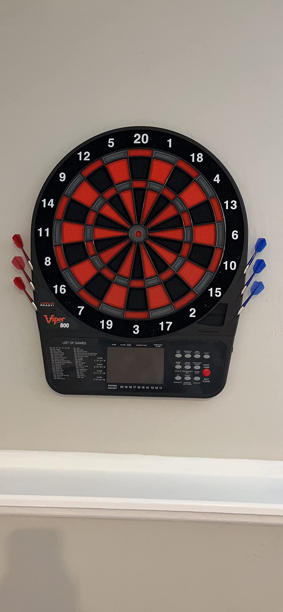 Viper by GLD Products 800 Electronic Soft Tip Dart Board for Adults | 15.5 Inch Regulation Target Face, 57 Games, 400 Options, 1-16 Players, Extended LCD Display, Automatic Scoring customer photo 1