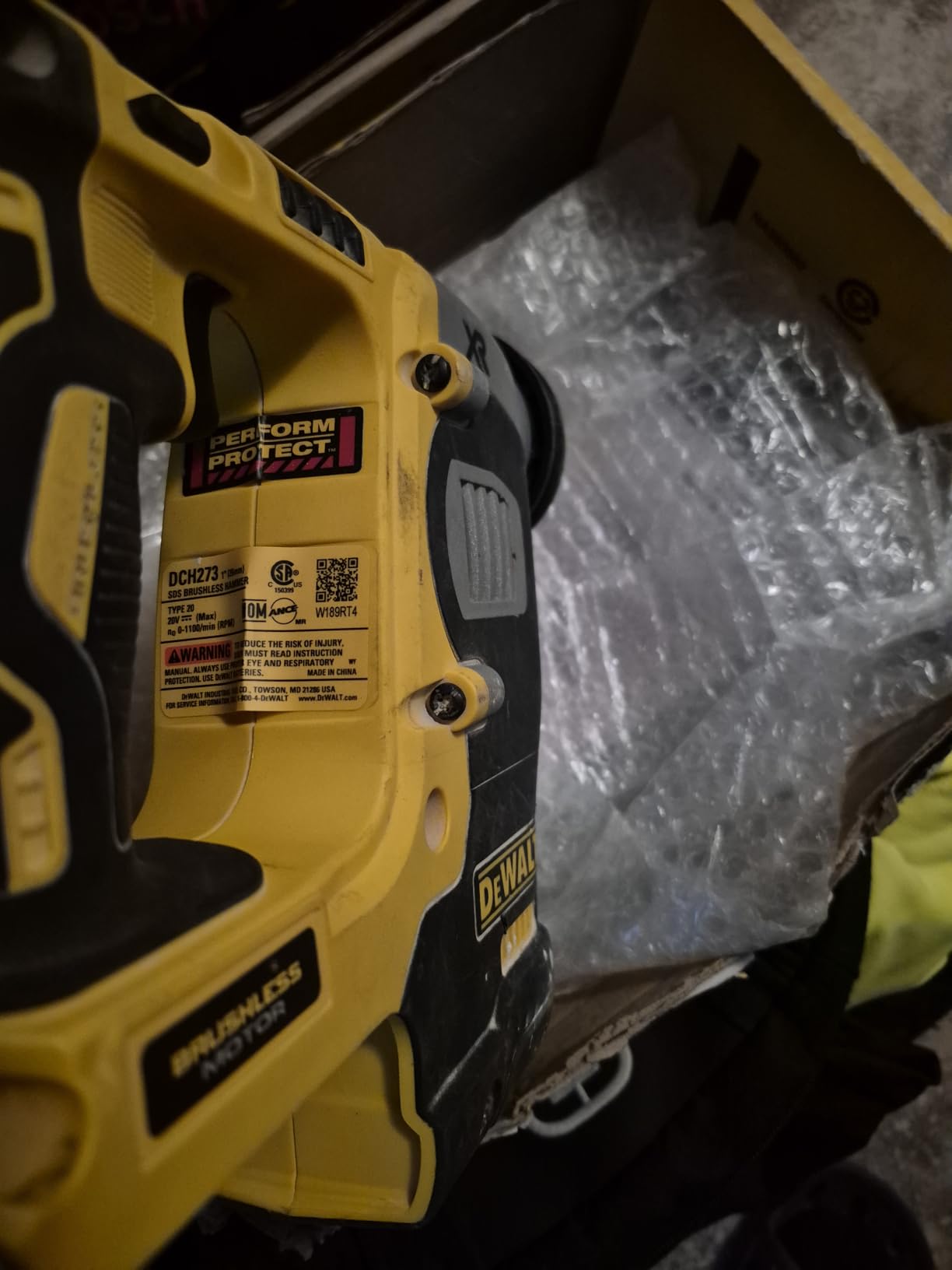 DEWALT 20V MAX SDS Rotary Hammer Drill, Cordless, 3 Application Modes, Bare Tool Only (DCH273B) customer photo 1