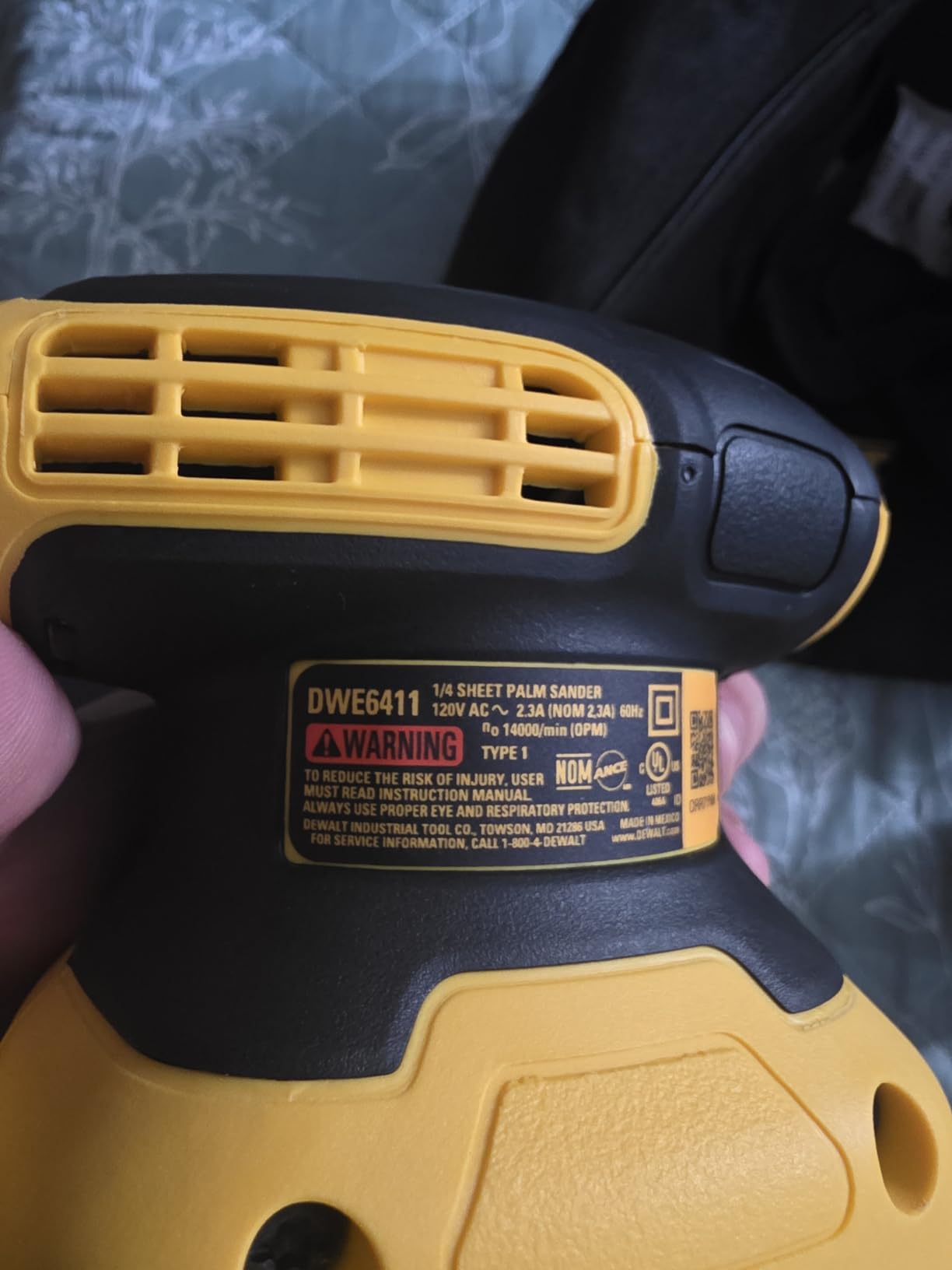 DEWALT Palm Sander, 1/4 Sheet, 14,000 OPM (DWE6411K) customer photo 2