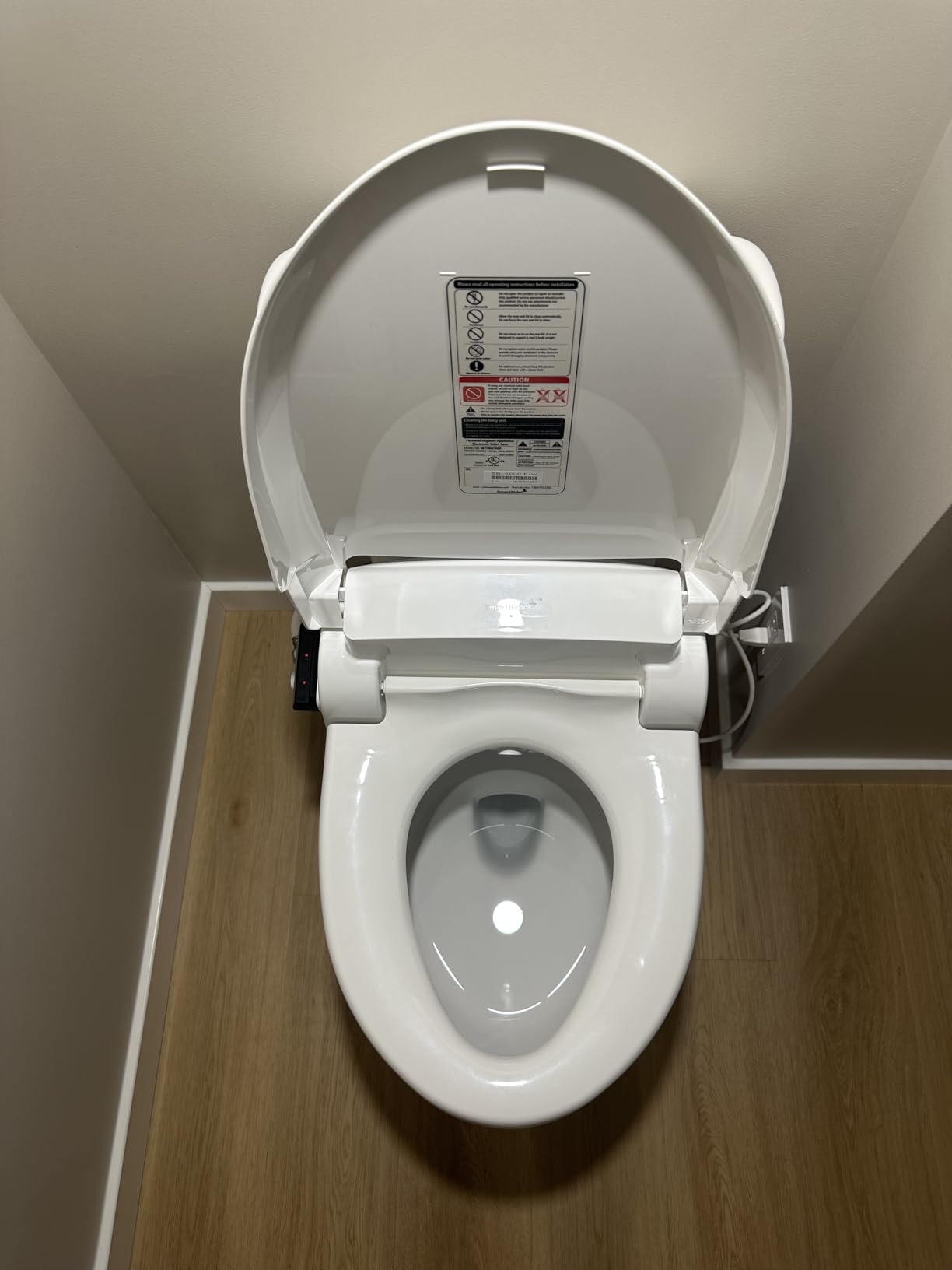 SmartBidet SB-1000 Smart Bidet Electric Bidet Toilet Seat with Heated Seat, Warm Water, Air Dryer - Remote Control, Elongated customer photo 1