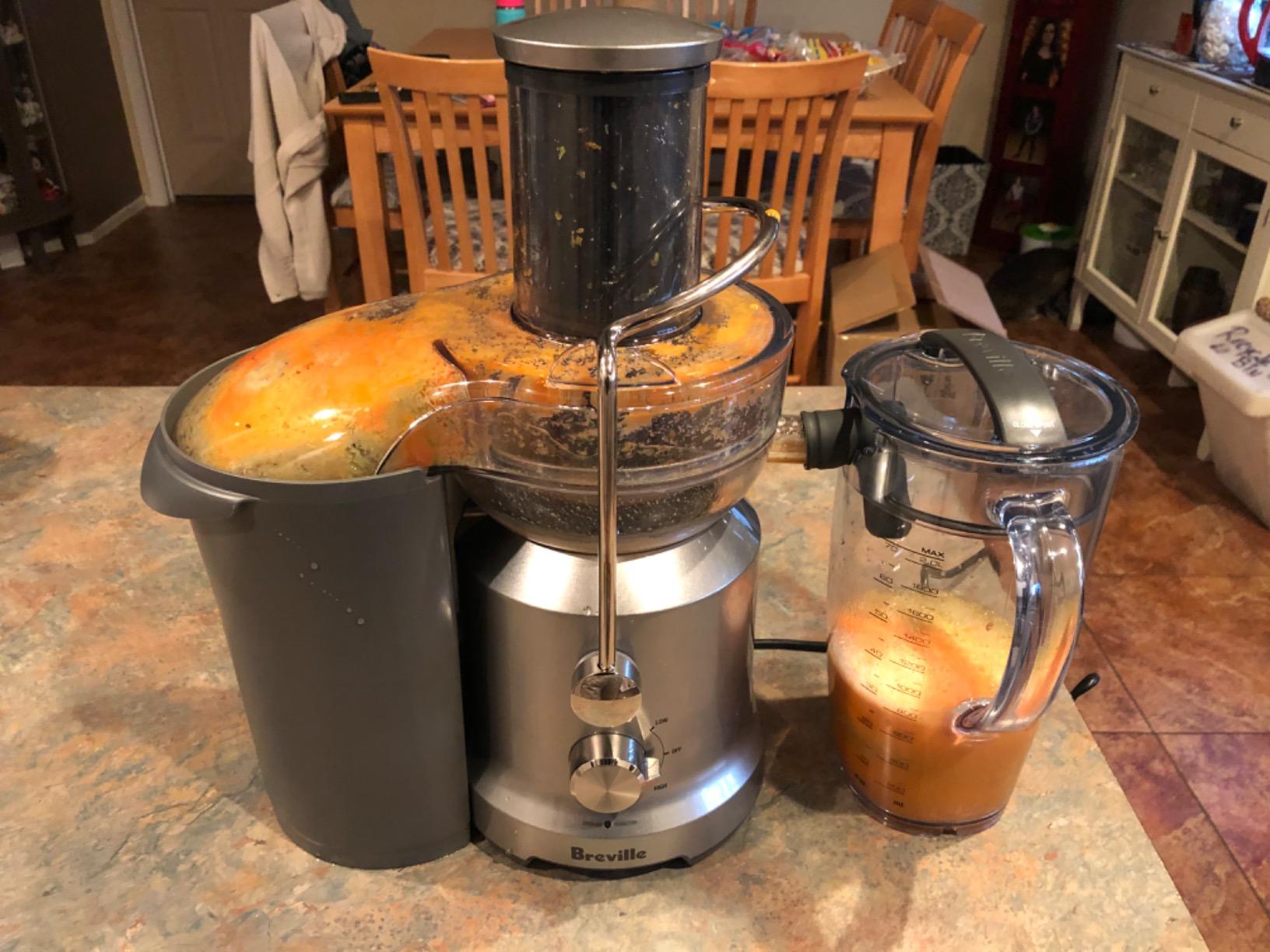 Breville BJE430SIL Juice Fountain Cold, Silver | Create nutrient-rich drinks with centrifugal juicer's Cold Spin Technology that preserves vitamins and minerals | 70 fl oz customer photo 1