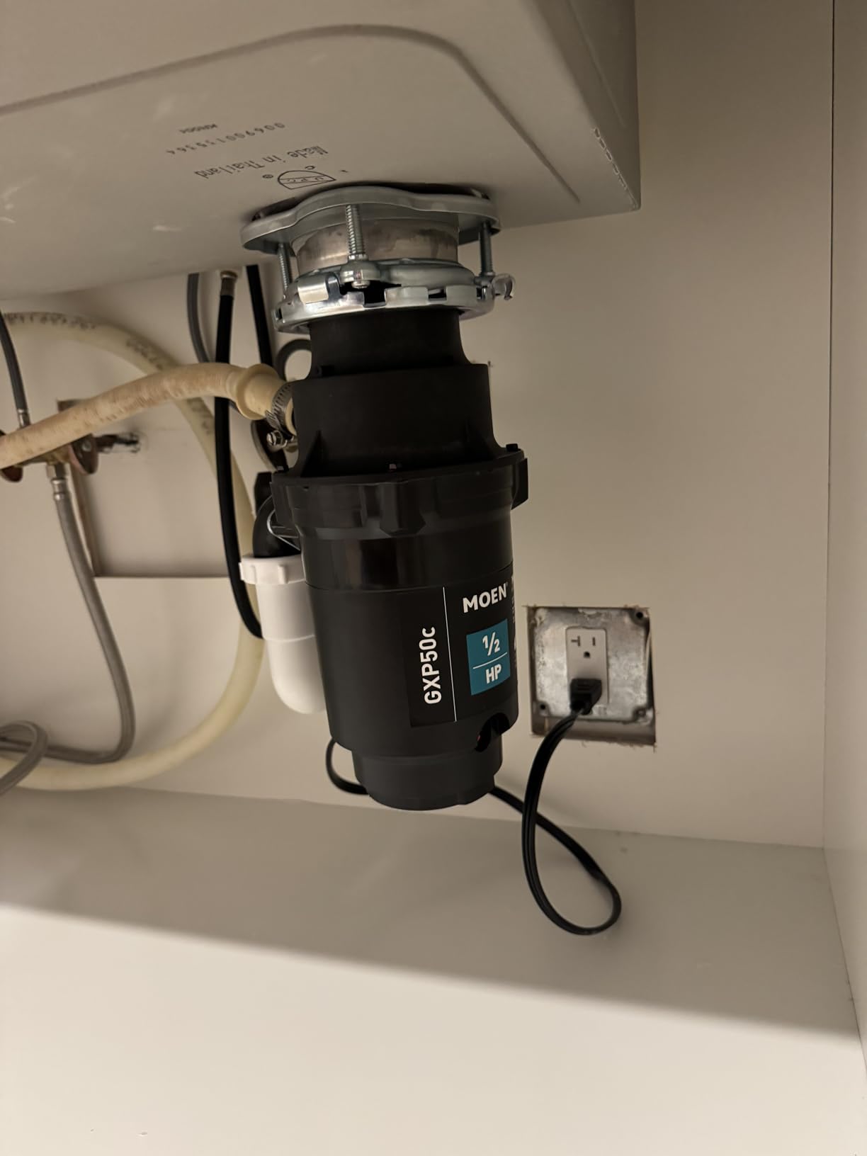 Moen Prep Series PRO Continuous Feed Compact Garbage Disposal for Kitchen Sink with Power Cord, GXP50C customer photo 2