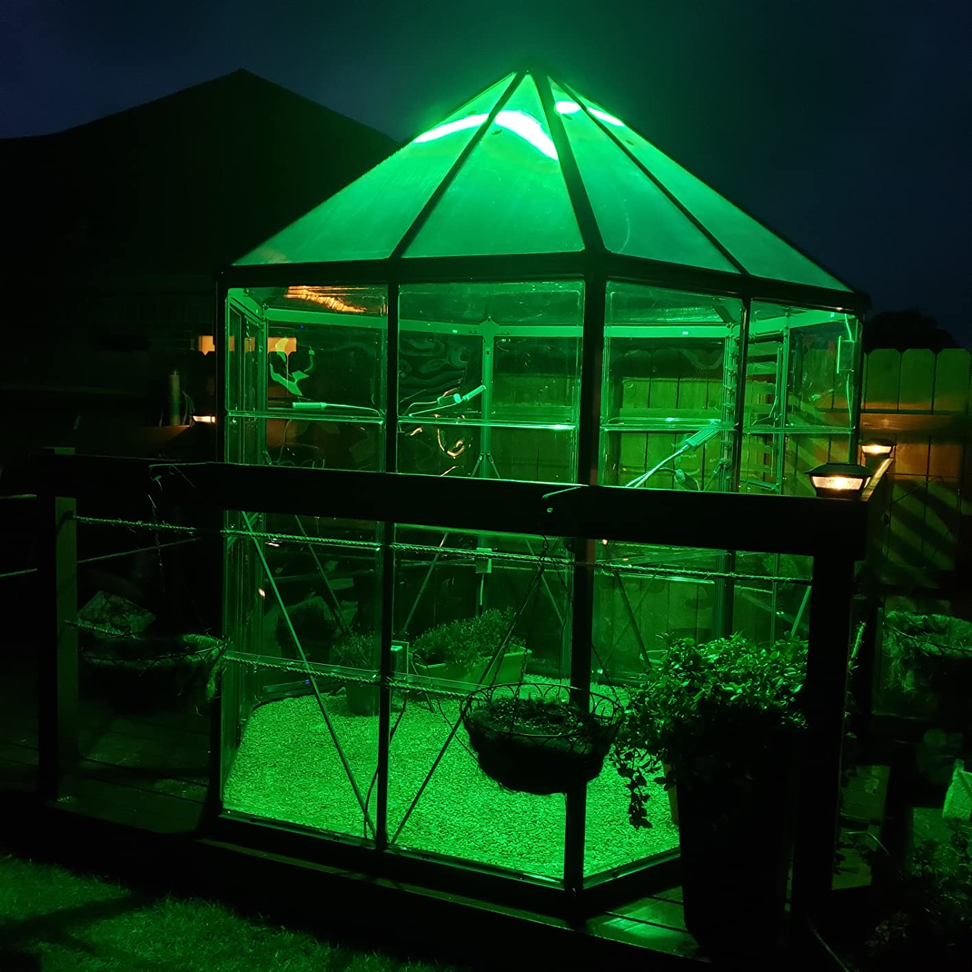 Palram - Canopia Oasis Hex 7' x 8' Polycarbonate Aluminum Greenhouse, Gray | Outdoor Backyard Home Garden Walk-In DIY Kit, Twin-Wall UV Protected, Heavy-Duty Aluminum Frame, Lockable Door, Roof Vent customer photo 1