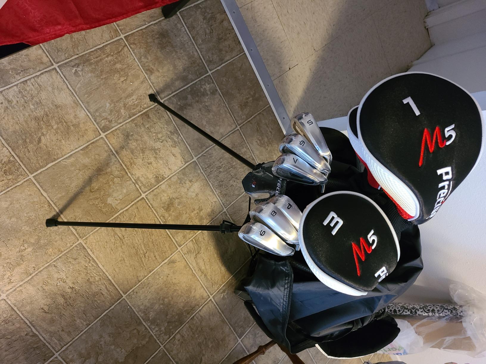 Precise M5 - Men's Complete Golf Club Set | 14-Piece, 460cc Titanium Driver, Fairway Wood & Hybrid, Irons Through Wedge, Putter, Stand Bag customer photo 1