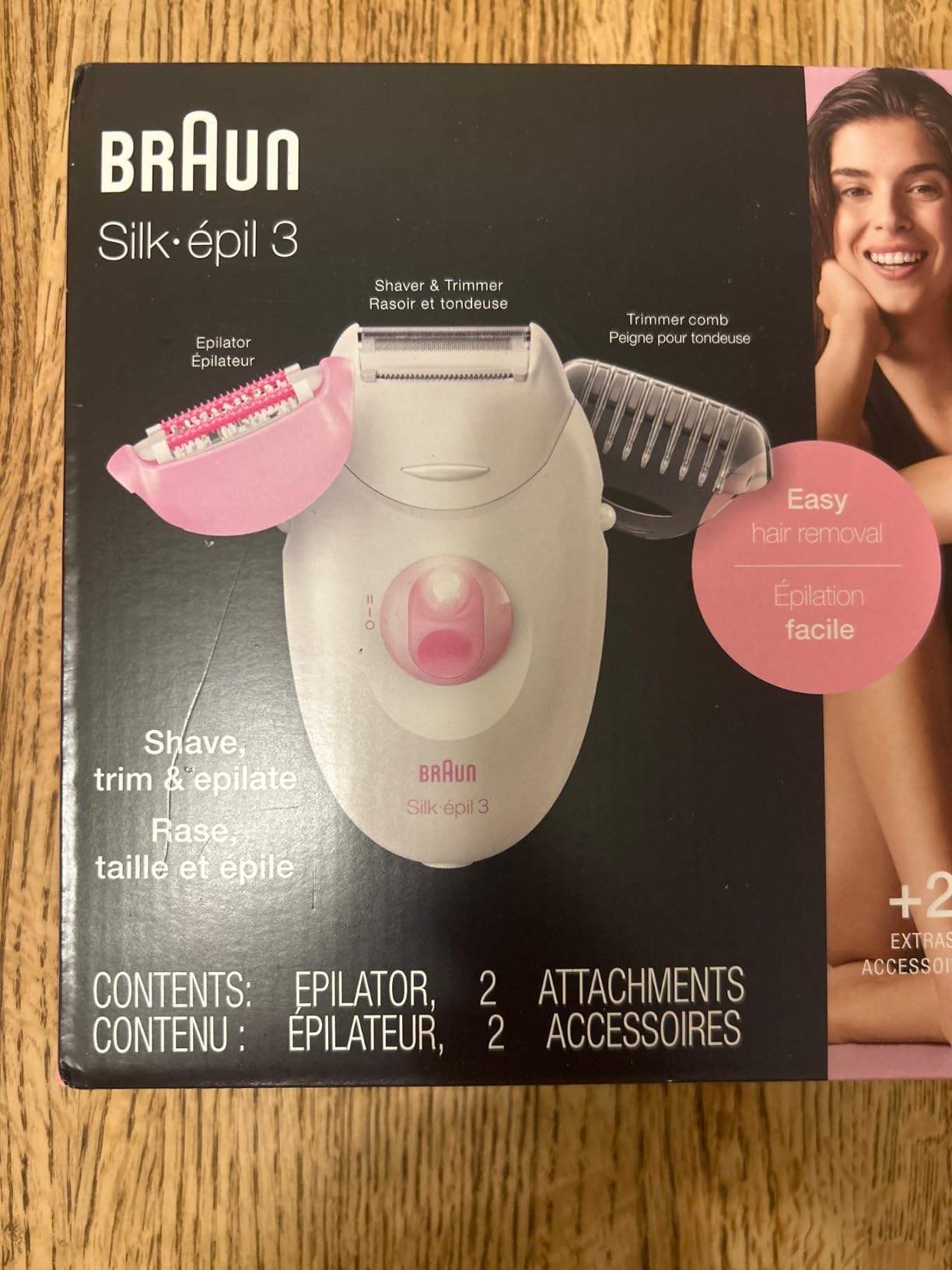 Braun Silk-épil 3 3-270, Epilator for Women for Long-Lasting Hair Removal, 20 Tweezer System, Smartlight Technology, Massage Rollers, Shaver and Trimmer Head Included customer photo 2