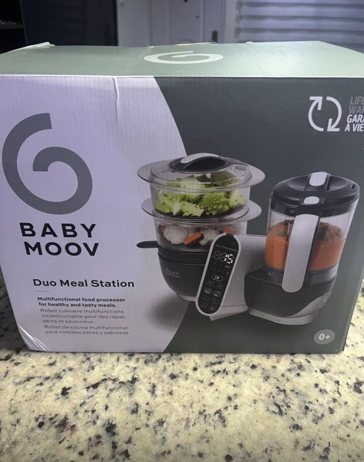 Babymoov Duo Meal Station Grey: Multi-Speed Baby Food Maker Steamer and Puree Blender, Baby Food Processor that warms & defrosts customer photo 1