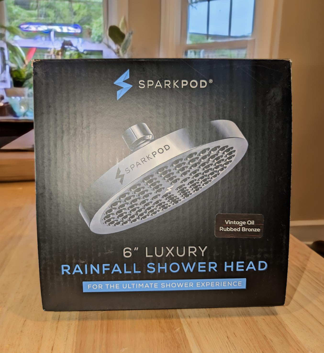 SparkPod Rain Shower Head, 6 Inch Round, Luxury Polished Chrome Finish customer photo 1