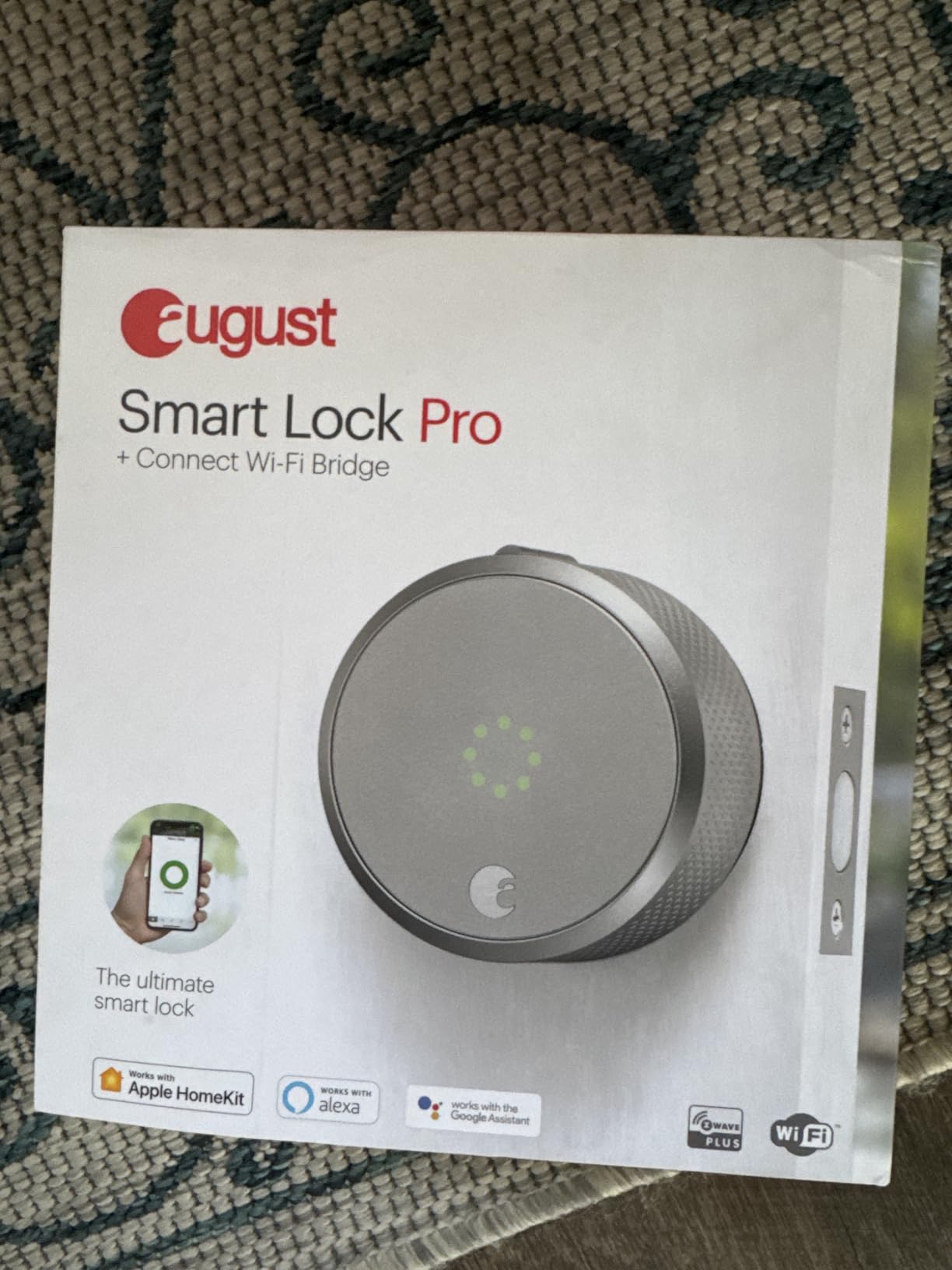 August Smart Lock Pro + Connect Hub - Wi-Fi Smart Lock for Keyless Entry - Works with Alexa, Google Assistant, and more - Silver customer photo 1