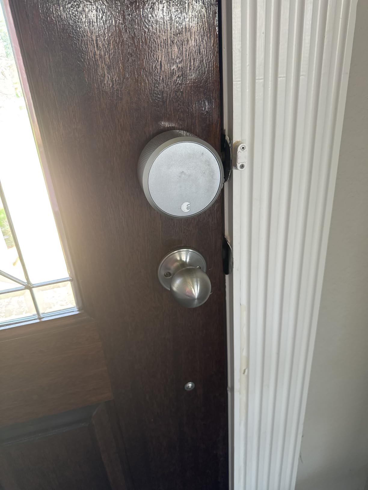 August Smart Lock Pro + Connect Hub - Wi-Fi Smart Lock for Keyless Entry - Works with Alexa, Google Assistant, and more - Silver customer photo 2