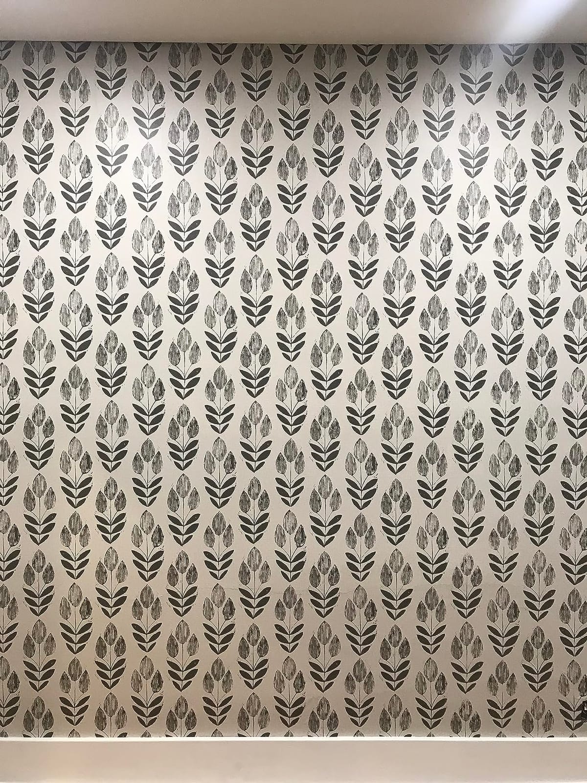 NuWallpaper Folk Tulip Peel and Stick Wallpaper, Neutral, Textured Removable Wallpaper, 20.5 in x 18 ft customer photo 2