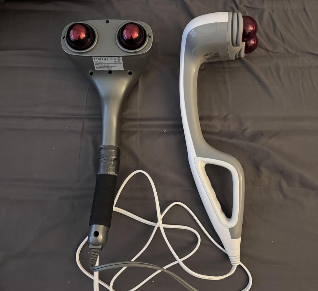 Homedics Back Massager Heated Automatic Percussion Body Massager | with Dual Pivoting Heads, for Back, Body and Neck Massage, Interchangeable Nodes customer photo 2