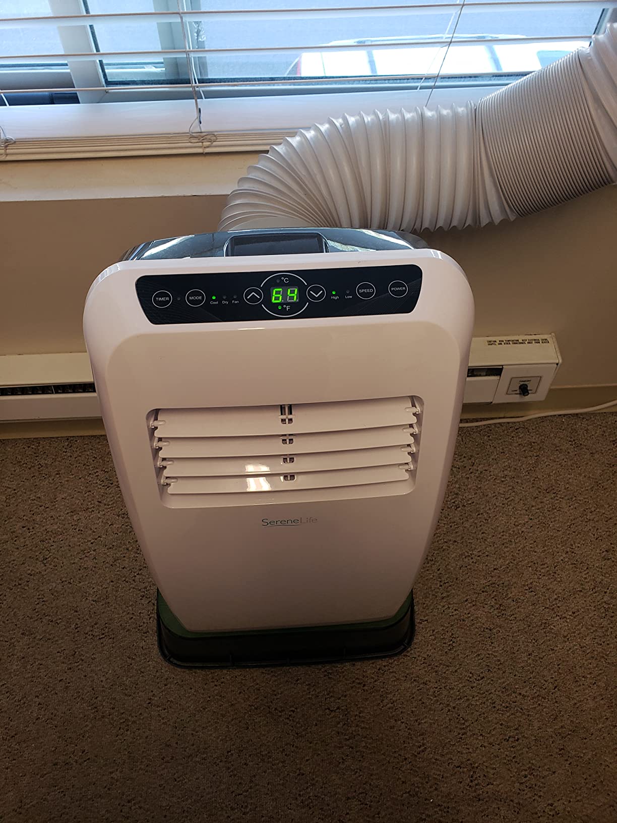 SereneLife Portable Air Conditioner, With Dual Motor, Dehumidifier & Fan | 8,000 BTU AC With Temperature Ranges 64F-90F | Fast Powerful Cooling | 3 Fan Speeds, Remote Control, & Window Exhaust Kit customer photo 2