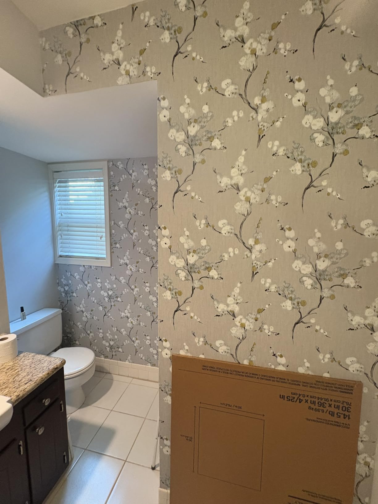 NuWallpaper Mirei Peel and Stick Wallpaper, Grey, Removable Wallpaper, Renter-Friendly, 20.5 in x 18 ft customer photo 1