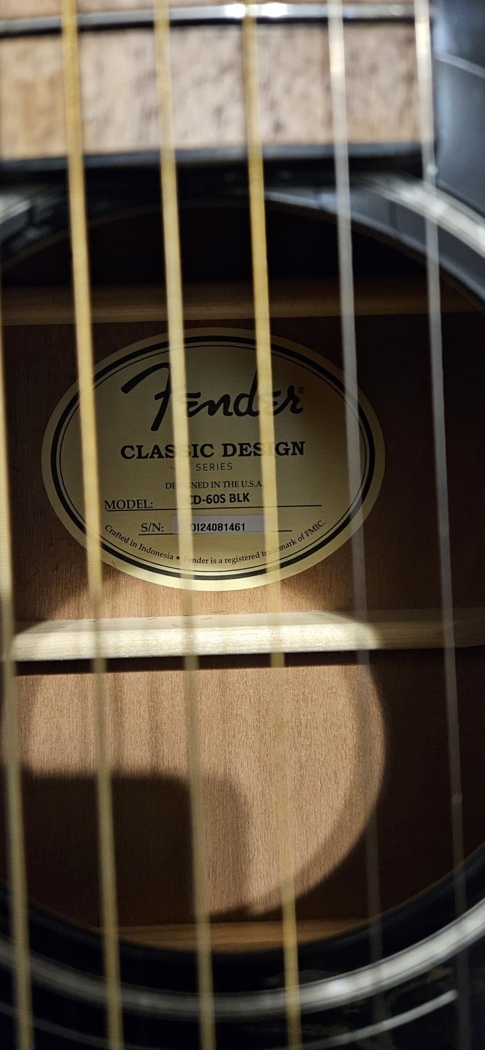 Fender Acoustic Guitar, CD-60S, with 2-Year Warranty, Dreadnought Classic Design with Rounded Walnut Fingerboard, Glossed Finish, All-Mahogany Construction | Solid Mahogany Top, Laminated Mahogany Back and Sides, Walnut Fingerboard, Gloss Finish, Easy-to-Play Neck, Dreadnought Body customer photo 1