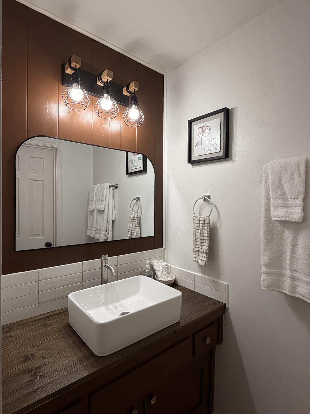 Lordear Vessel Sink Rectangle 19 Inch Bathroom Sink, Rectangular Modern Above Counter Bathroom Sinks White 19x15 Inch Porcelain Ceramic Vessel Vanity Sink Art Basin customer photo 1