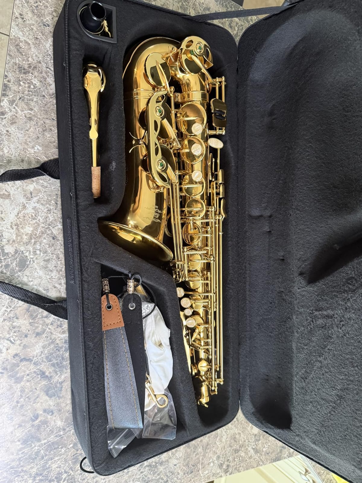 Eastar Alto Saxophone Beginner Student Eb Sax, Golden Full Kit, AS-II customer photo 1