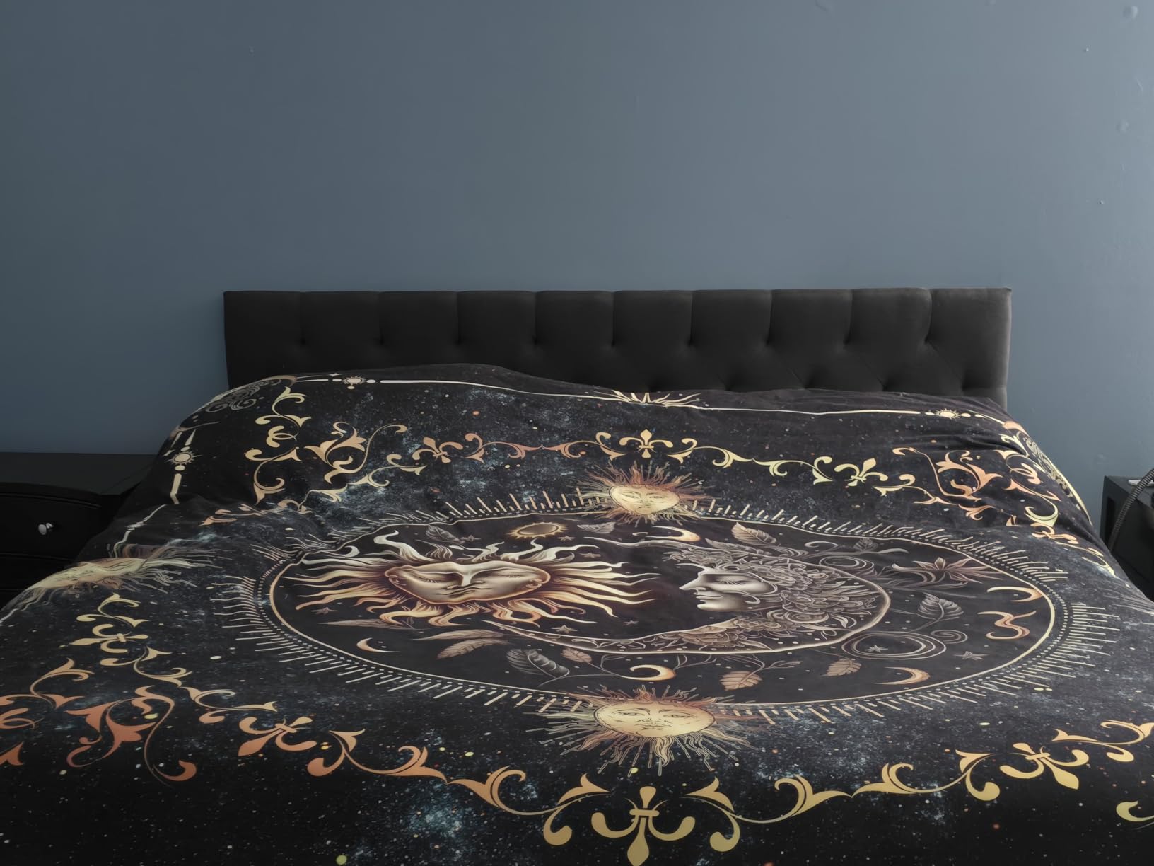 Lucid Mid-Rise Upholstered Headboard - Diamond Tufted - Padded Polyester - Adjustable Height from 34