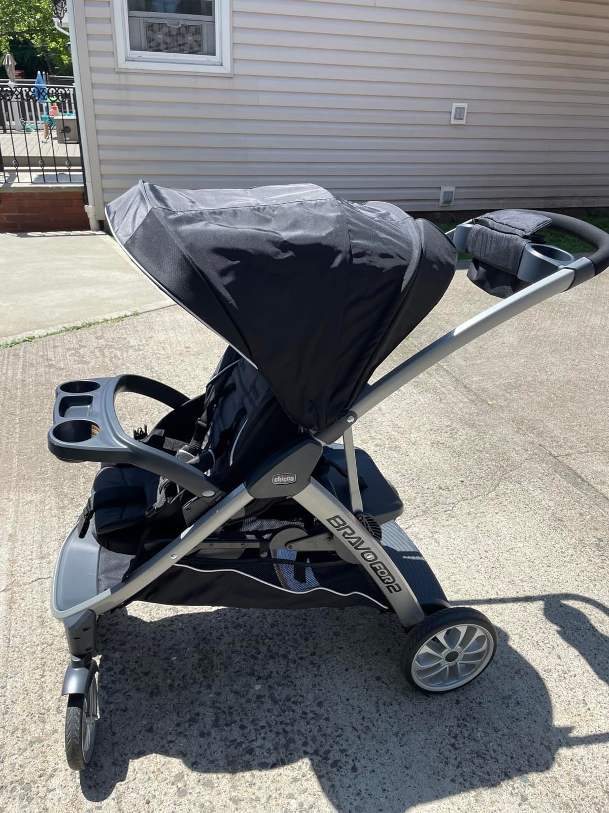 Chicco BravoFor2 Standing/Sitting Double Stroller - Iron, Black/Grey customer photo 2
