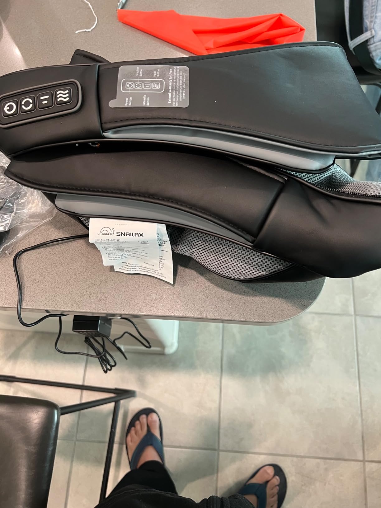 Snailax Cordless Massager - Shiatsu Neck and Shoulder Massager with Heat, FSA Eligible, Portable, Lumbar, Back Electric Massage Pillow, Gift for Woman, Mom, Dad customer photo 1