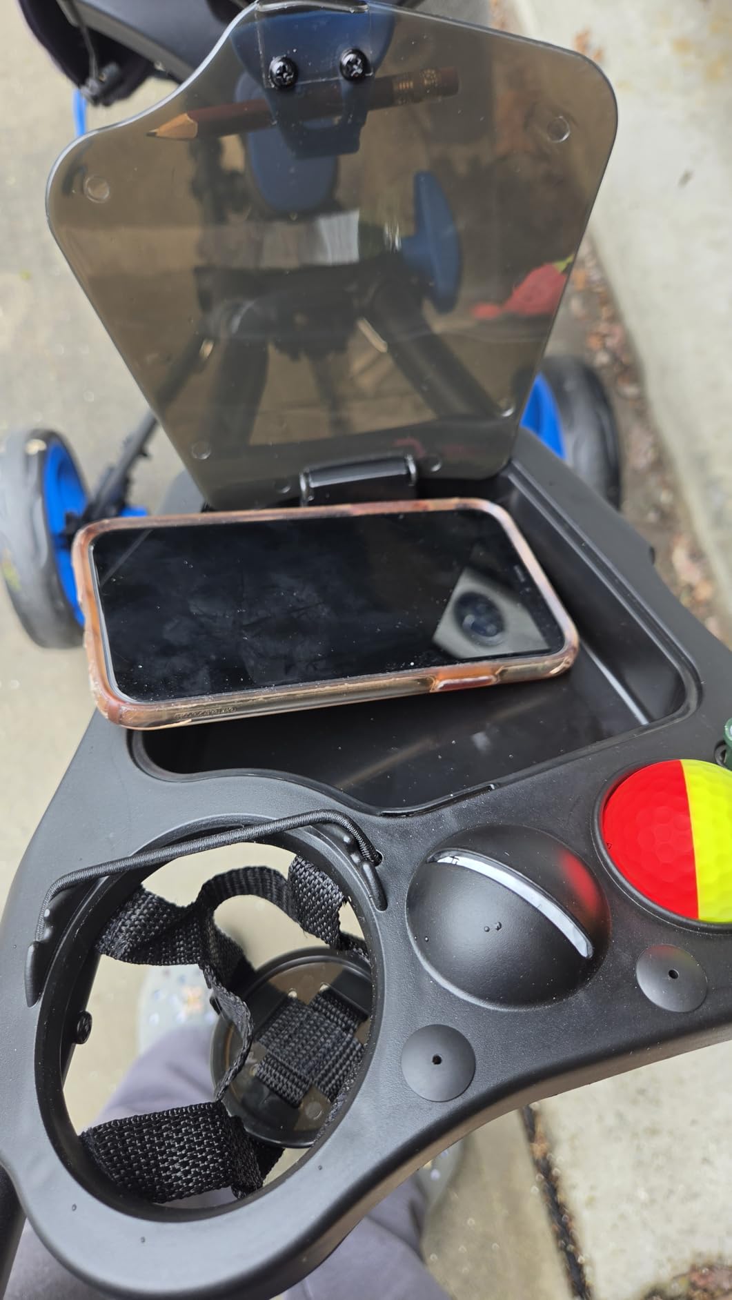 Qwik-Fold 3-Wheel Golf Push Cart - 360° Swivel Wheel | 1-Second Fold Design, Locking-Track Steering For Tight Turns, Aircraft-Grade Aluminum Frame, Foot Brake customer photo 1