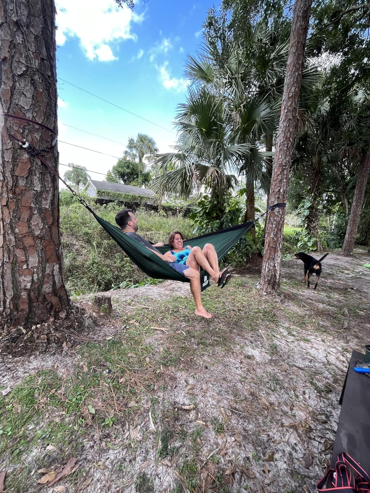 Covacure Camping Hammock - Lightweight Double Hammock, Hold Up to 772lbs, Portable Hammocks for Indoor, Outdoor, Hiking, Camping, Backpacking, Travel, Backyard, Beach (Black) customer photo 1