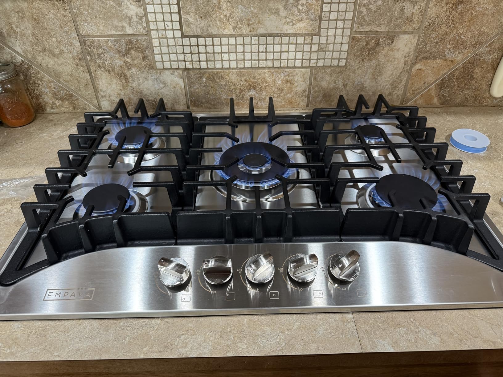 Empava 30 Inch Gas Cooktop with 5 World Class Made in Italy SABAF Burners, LPG/NG Convertible, Ideal RV Top Stoves for Kitchen, Stainless Steel customer photo 2