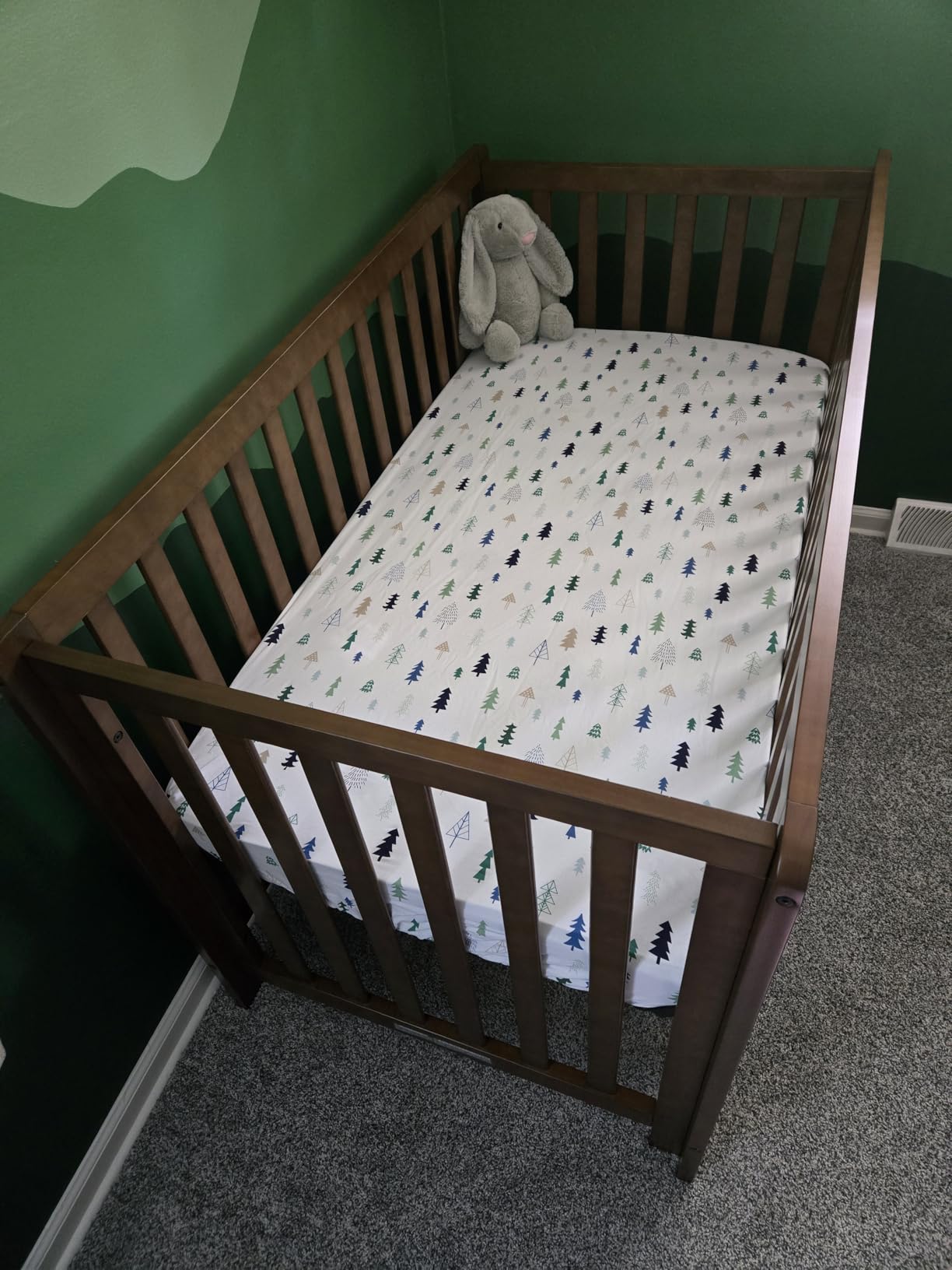 Carter's by DaVinci Colby 4-in-1 Convertible Crib - GREENGUARD Gold Certified Convertible Baby Crib to Toddler Bed, Daybed, Full-Size Bed - Wooden Baby Bed w/Four Adjustable Heights - Washed Natural customer photo 2