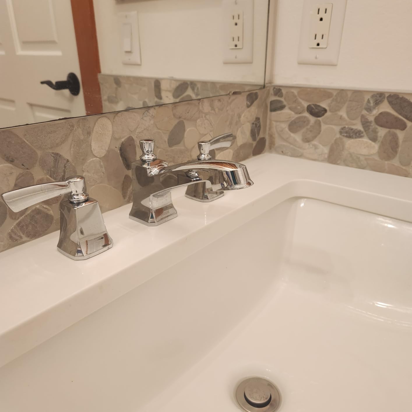 Moen Conway Chrome Two Handle Widespread Bathroom Sink Faucet with Valve Included, 84926 customer photo 1