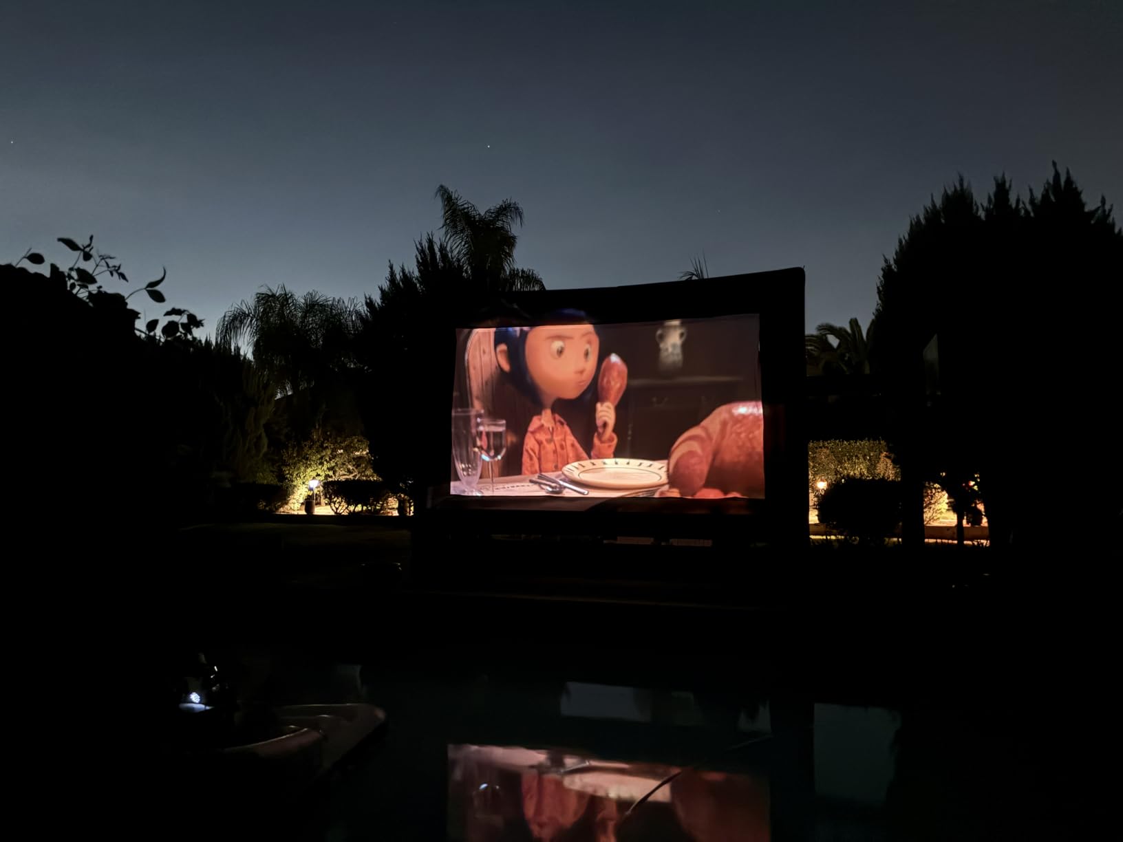 XHYCPY 20 Feet Inflatable Projector Screen Outdoor Inflatable Movie Screen with Air Blower Storage Bag, Easy Set Up Blow Up Screen for Backyard Movie Night, Theme Parties, Celebrations customer photo 1