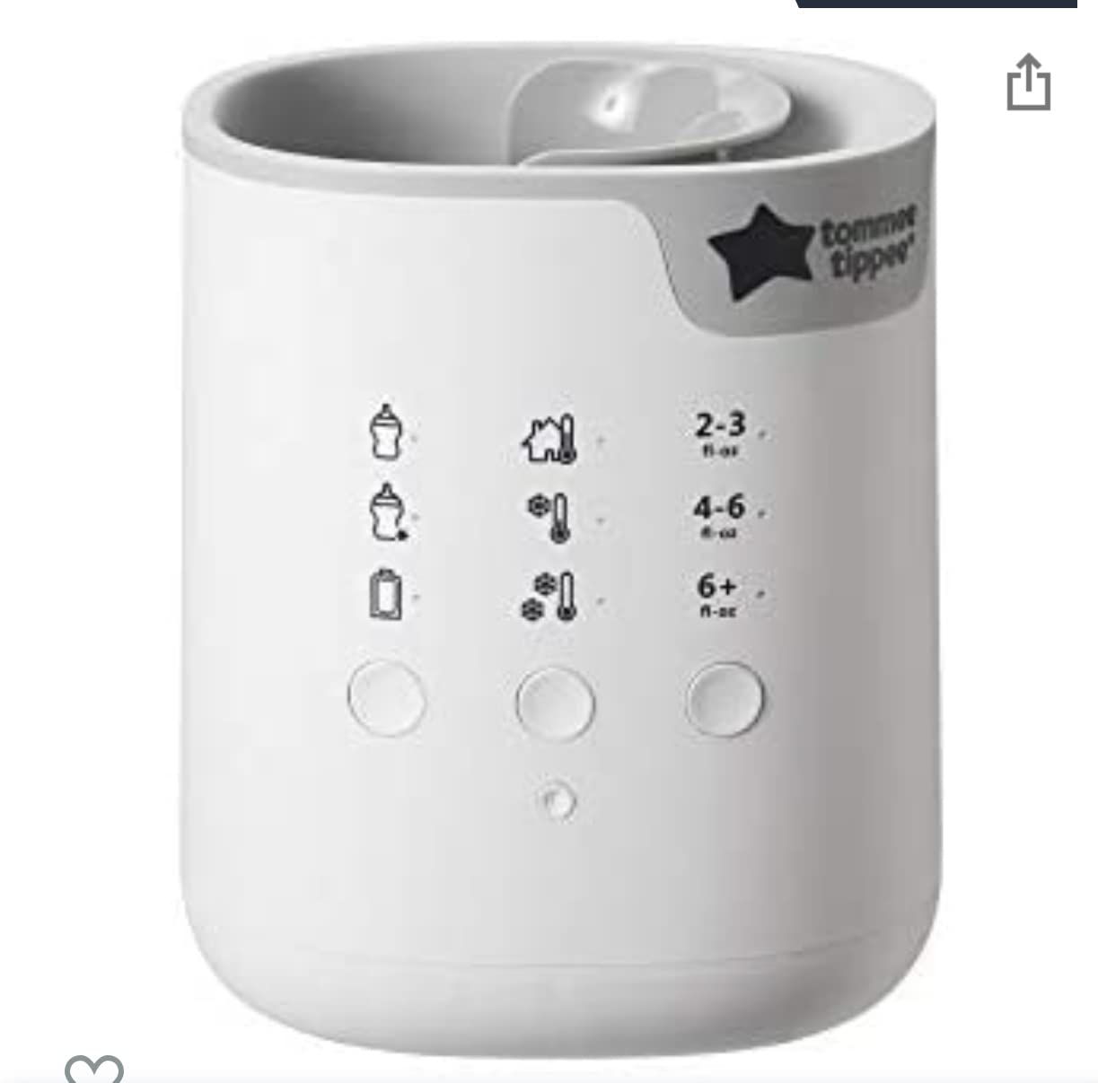 Tommee Tippee Bottle & Food Warmer, Automatic Timer, Touch Settings | Warms Breast Milk, Formula, Jars & Pouches to Temperature in Minutes, White customer photo 1