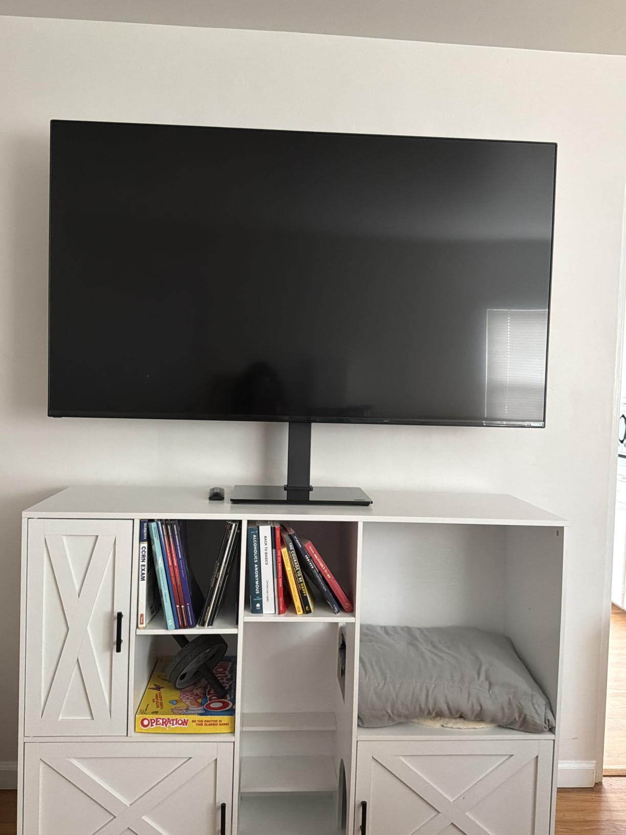 PERLESMITH Universal TV Stand Legs for 37-78 inch TVs to 99lbs with Mount | -/+30deg swivel, 9 Height adjustable, Tempered glass base, Max VESA 600x400mm, Livingroom & Bedroom, PSTVS13 customer photo 1