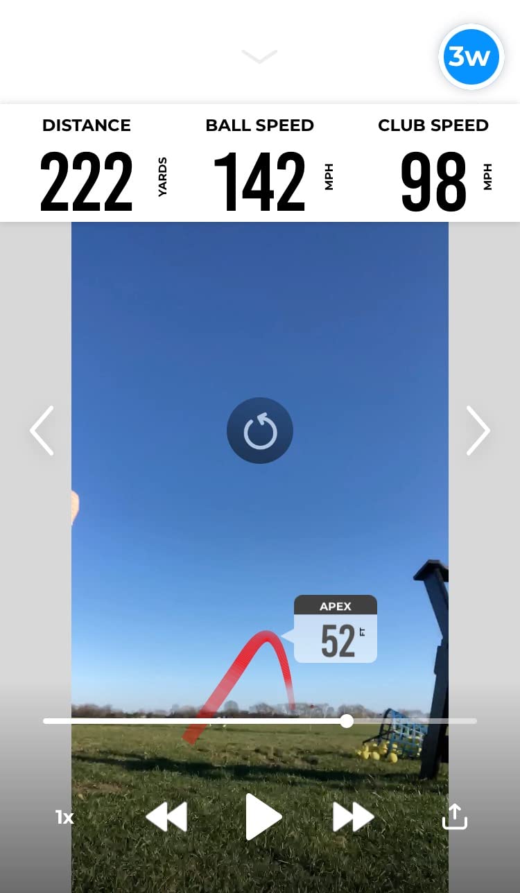 Rapsodo Mobile Launch Monitor Golf Simulator | MLM iPhone & iPad Only | Indoor & Outdoor Swing Analyzer & Tracker customer photo 2