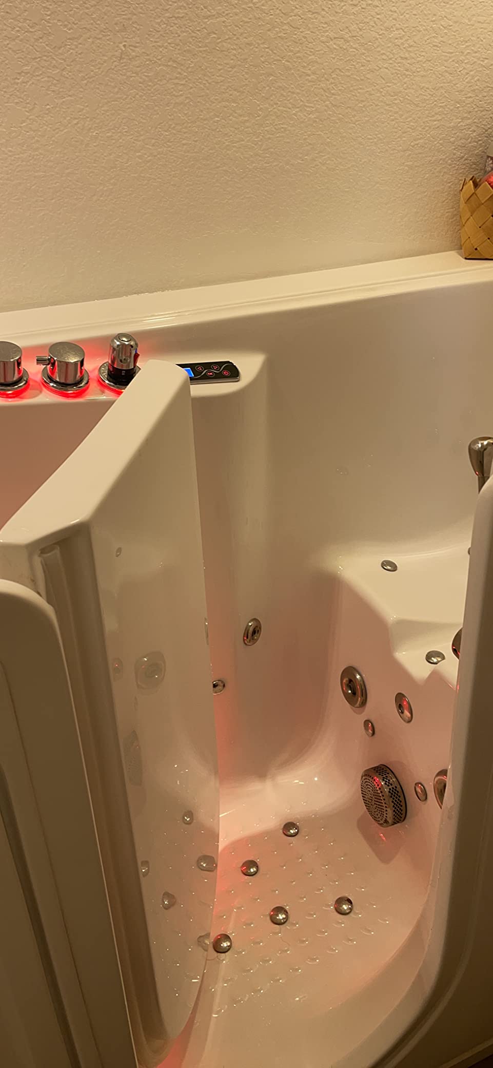 ANZZI Walk-In Tub, 27 x 53 in, Left Drain, 12 Whirlpool & 18 Air Jets, Inline Heater, Quick Fill, Handheld Shower, ADA Seat, Headrest, Aromatherapy & Chromatherapy, 110 V, White customer photo 2