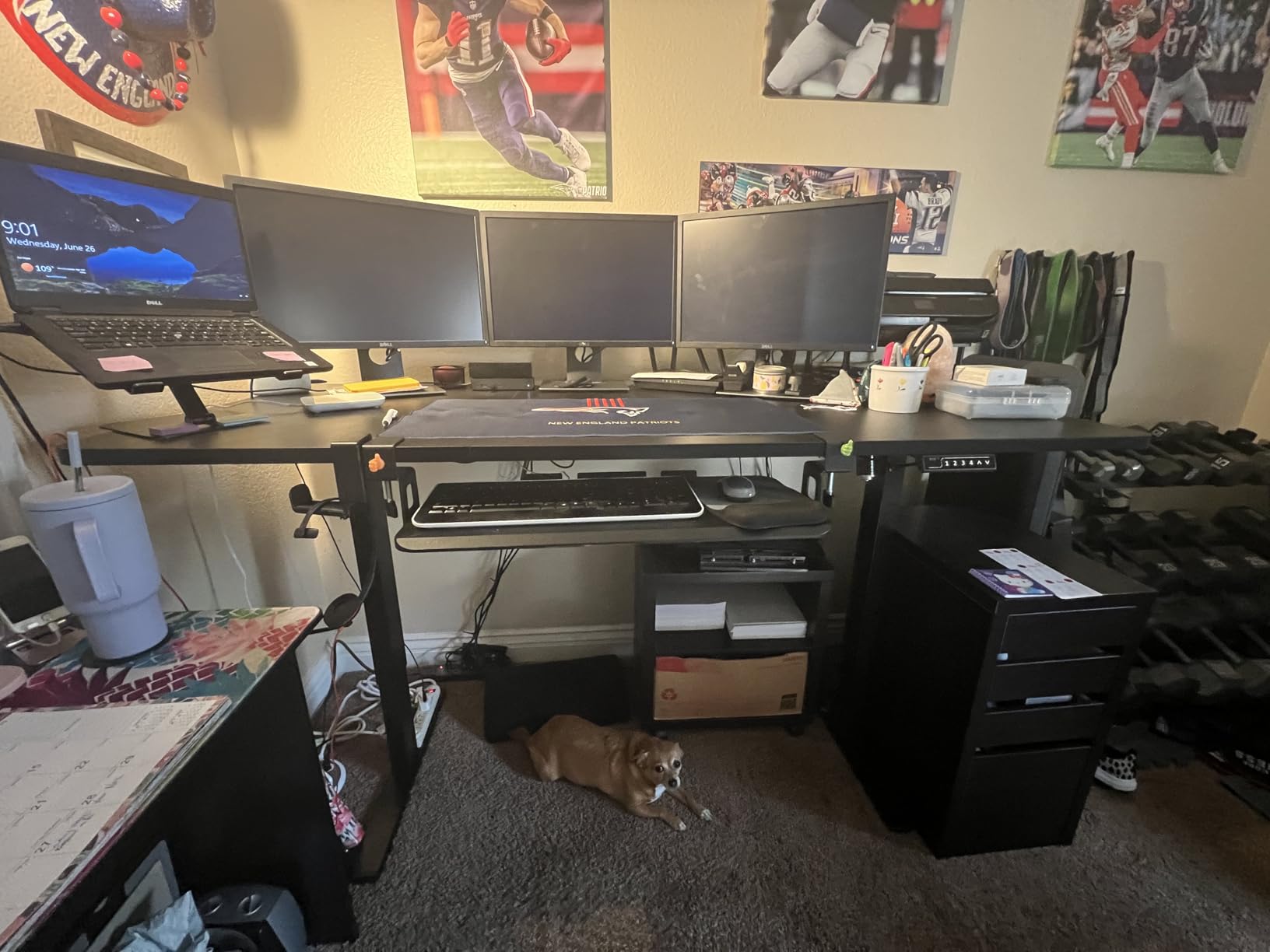 VIVO Electric 60 x 24 in Standing Desk, Memory Height Adjustment, 1B Series, Holds 220 lbs, One-Piece Black Top, Black Frame, DESK-KIT-1B6B customer photo 1