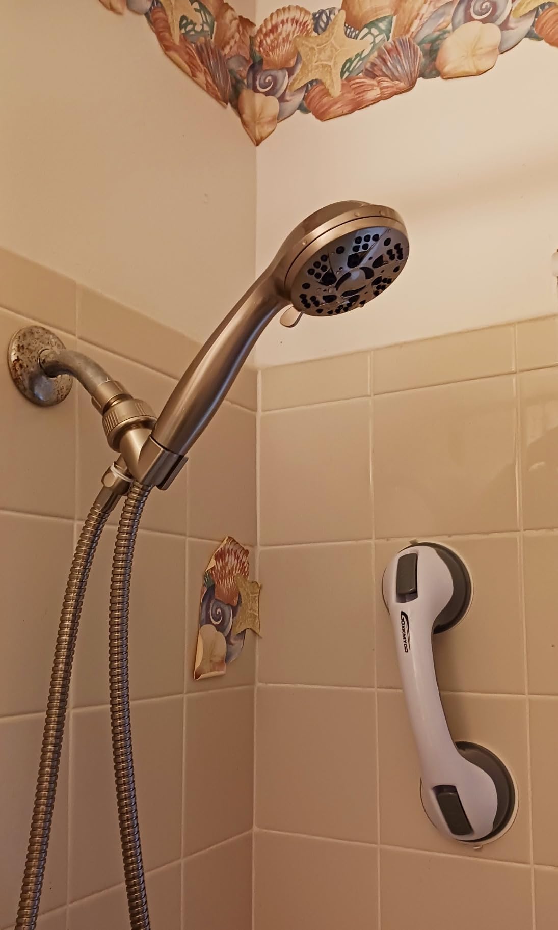 AquaDance High Pressure 6-Setting Full Brushed Nickel Handheld Shower Head with Stainless Steel Hose. Officially Independently Tested to Meet Strict US Quality & Performance Standards! customer photo 2