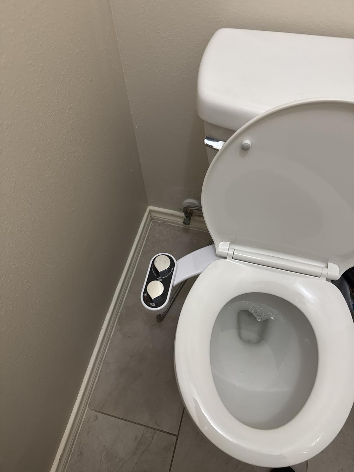 CLEAR REAR Bidet Attachment for Toilet Seat - Non-Electric with Self Cleaning Dual Nozzles, Leak Proof Connectors, Adjustable Water Spray, Rear & Feminine Wash (Black) customer photo 1