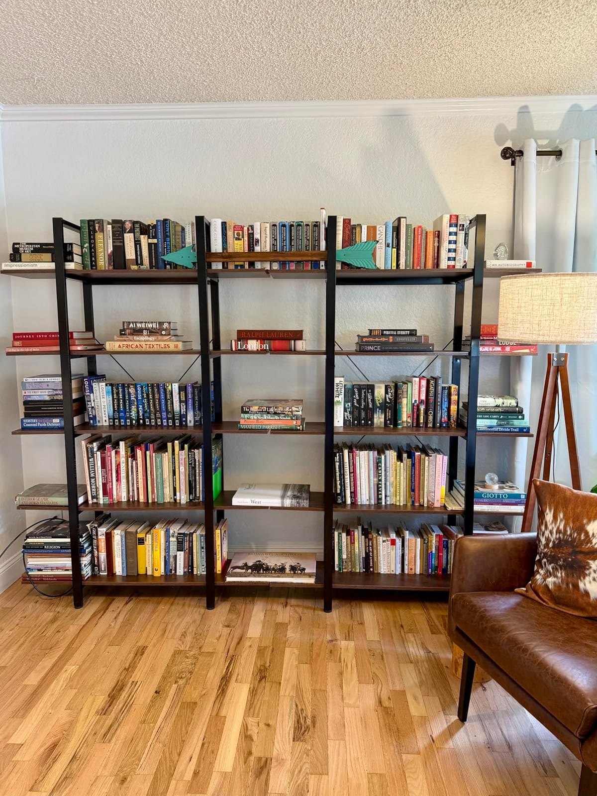 Tribesigns 5-Tier Bookshelf, Vintage Industrial Style Bookcase 72 H x 12 W x 47L Inches customer photo 1