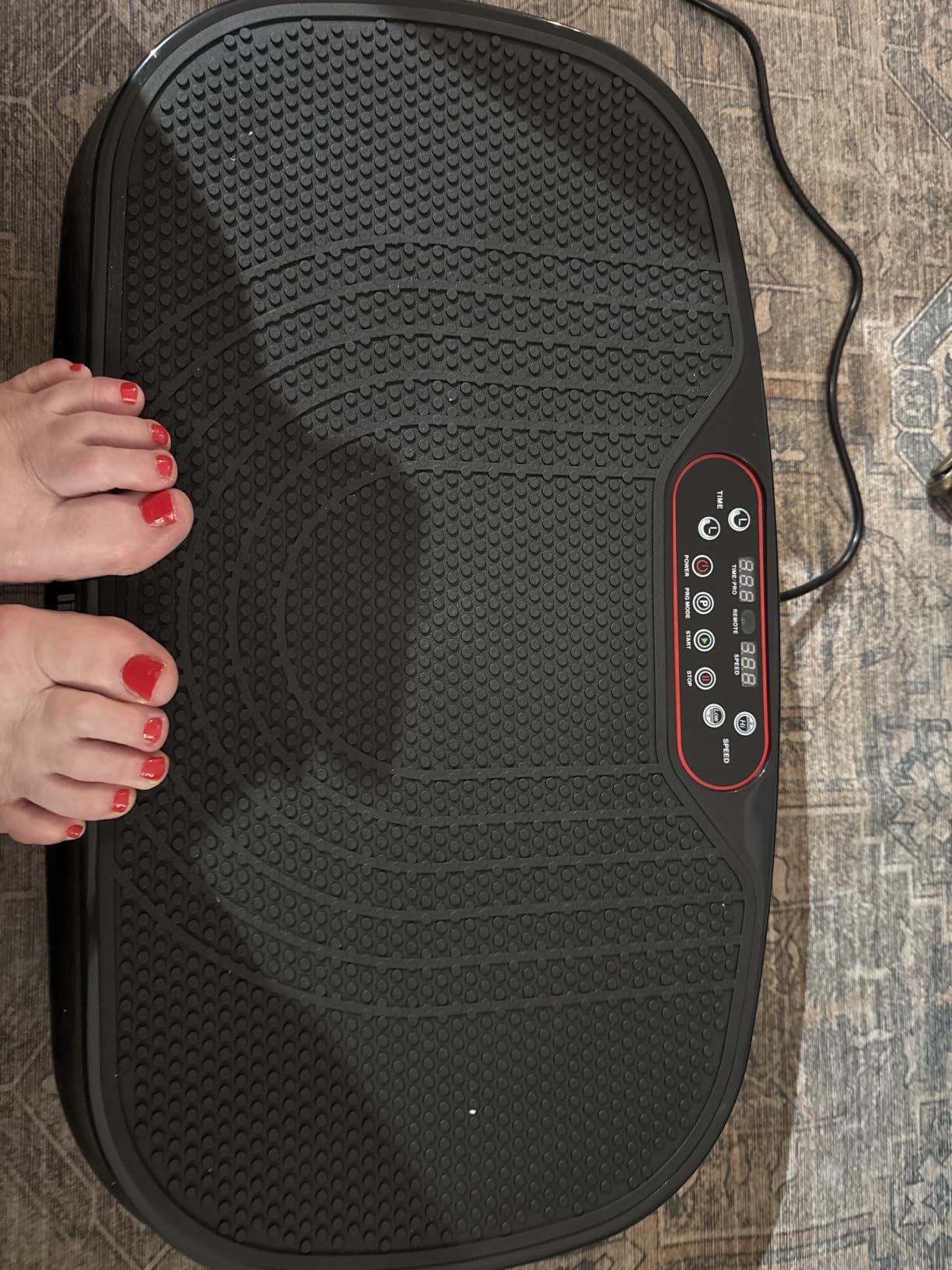 Lifepro Waver Mini Vibration Plate Exercise Machine with Resistance Bands | Compact Design, 99 Speed Levels, 10 Presets, Non-Slip Surface - Vibration Plate for Lymphatic Drainage, Full Body Workout customer photo 2