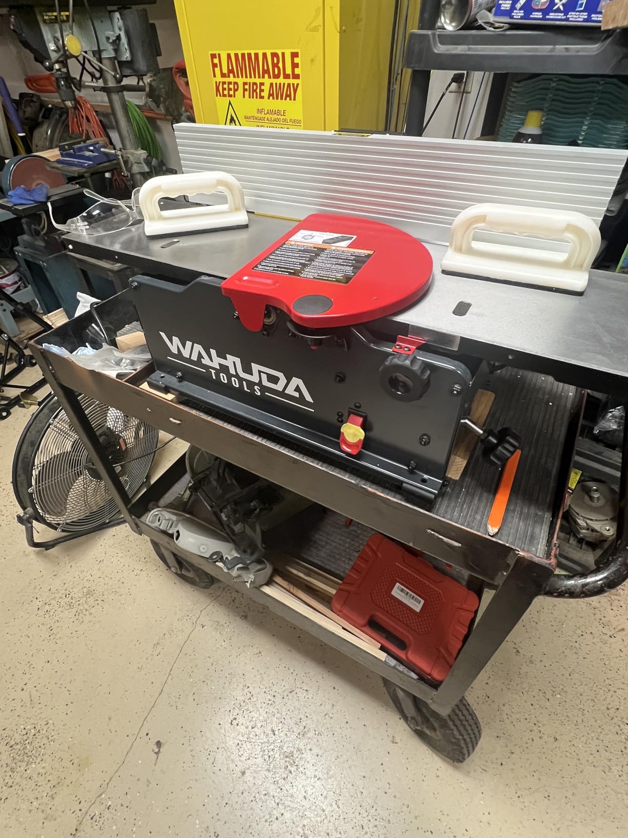 Jointer - 8-inch Benchtop Wood Jointer, Spiral Cutterhead Portable Jointer, Cast Iron Tables w/Pull Out Extensions, 4-Sided Carbide Tips & 10amp Motor, Woodworking Tools (50180CC-WHD) customer photo 2